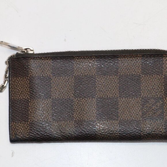 Louis Vuitton Key Pouch Cloth Small Wallet - Damier Ebene - Picture 1 of 15